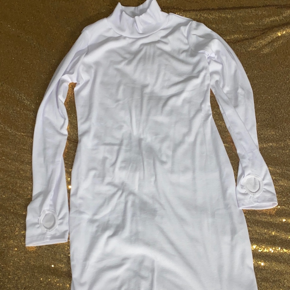 White comfortable stretchy Bodycon dress